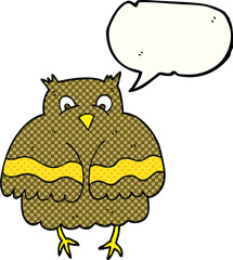 comic book speech bubble cartoon owl