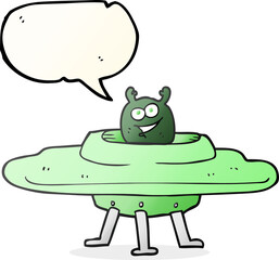 speech bubble cartoon spaceship