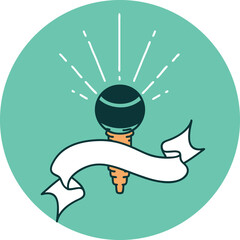 icon of tattoo style microphone