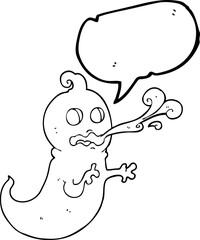 speech bubble cartoon slimy ghost