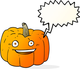 speech bubble cartoon halloween pumpkin