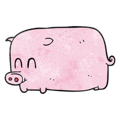 textured cartoon pig