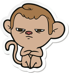 sticker of a cartoon monkey