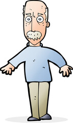Fototapeta premium cartoon annoyed old man