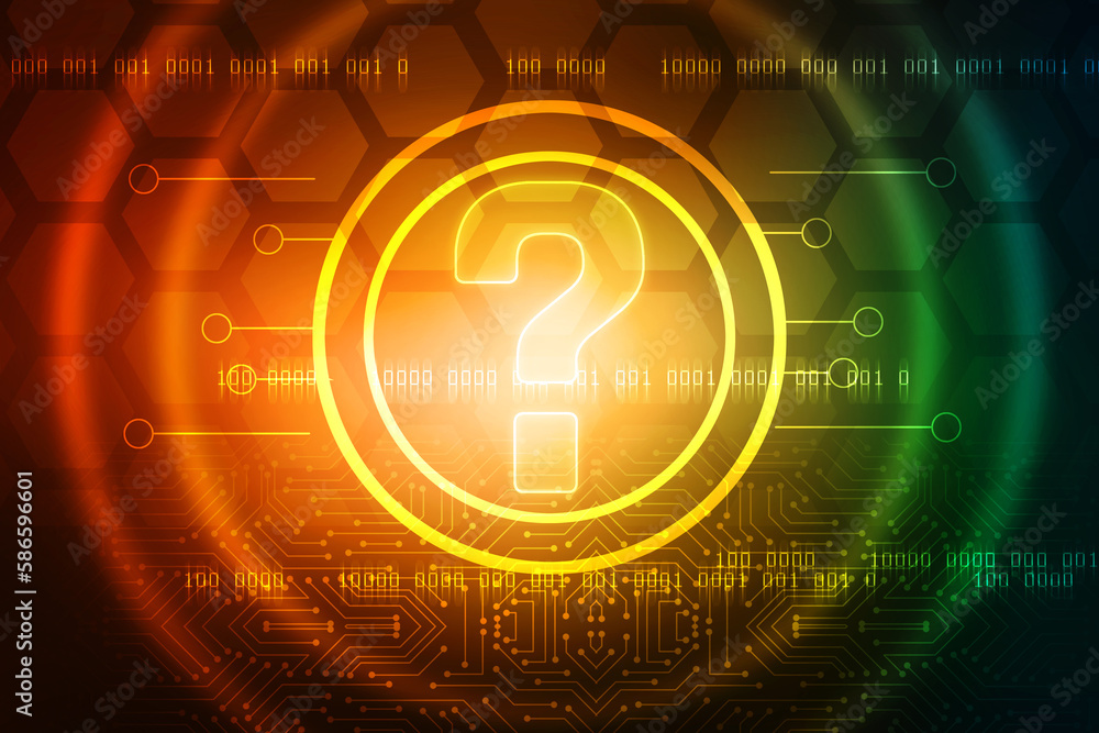 Poster 2d rendering question mark