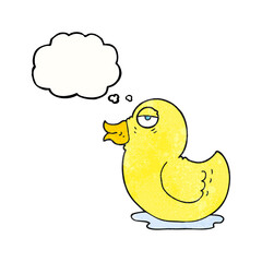 thought bubble textured cartoon rubber duck