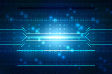 2d illustration Abstract futuristic electronic circuit technology background
