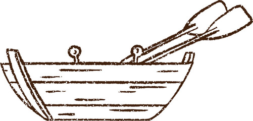 Rowing Boat Charcoal Drawing © lineartestpilot
