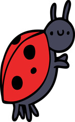 Obraz premium cartoon ladybug