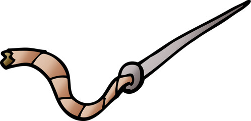 cartoon doodle needle and thread
