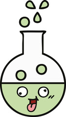 cute cartoon test tube