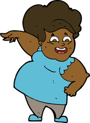 cartoon oveweight woman