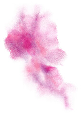 Beautiful Hand Drawn Abstract Watercolor Pink Stain Mark Illustration