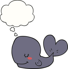 cartoon whale and thought bubble