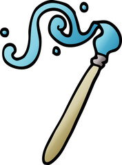 cartoon doodle paint brush