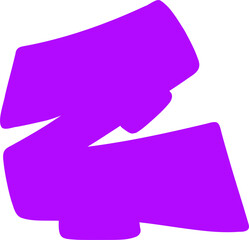 purple graffiti letter Z
