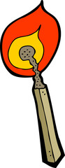 cartoon burning match