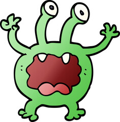 cartoon doodle monster