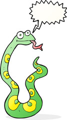 cartoon snake with speech bubble