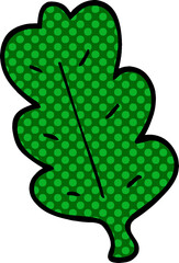 cartoon doodle leaf