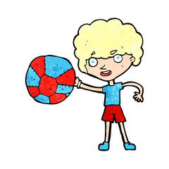 cartoon boy and ball