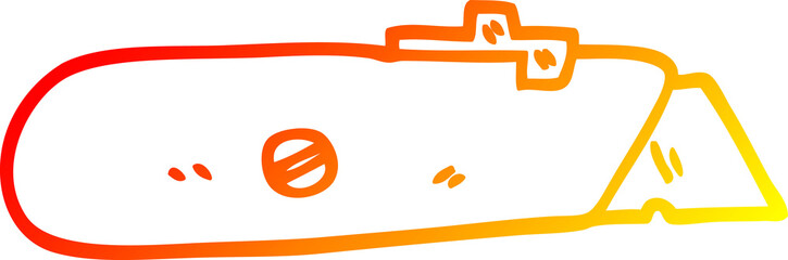 warm gradient line drawing cartoon work knife