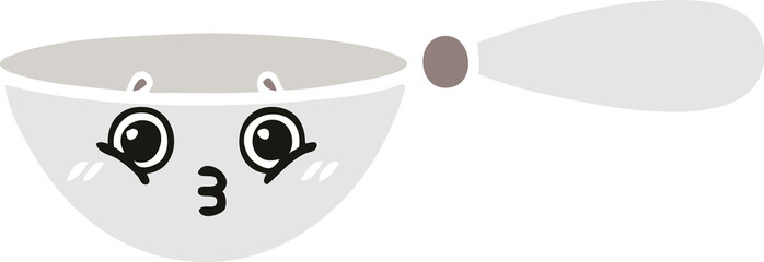 flat color retro cartoon measuring spoon