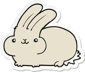 sticker of a cartoon rabbit