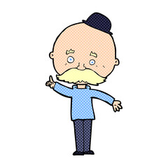 cartoon man in bowler hat
