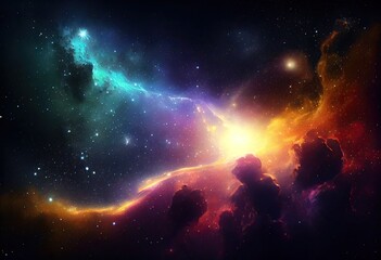 Abstract universe background, ai generated