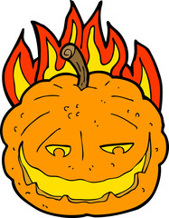 cartoon halloween pumpkin