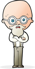 cartoon annoyed old man