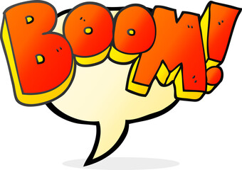speech bubble cartoon boom