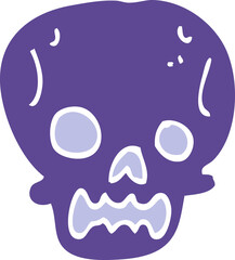 cartoon doodle halloween skull