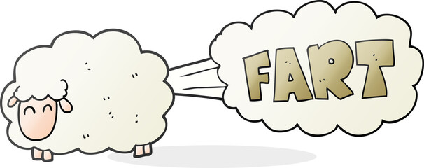 cartoon farting sheep