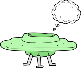 thought bubble cartoon flying saucer