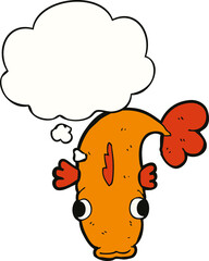 cartoon fish and thought bubble