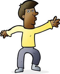 cartoon reaching man