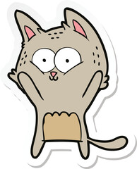 sticker of a cartoon cat