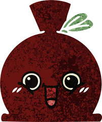 retro illustration style cartoon sack