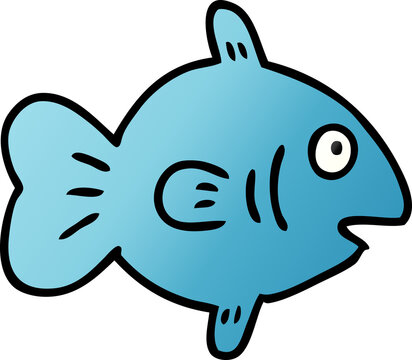 gradient cartoon doodle of a marine fish