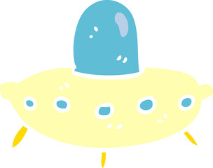 cartoon doodle alien spaceship