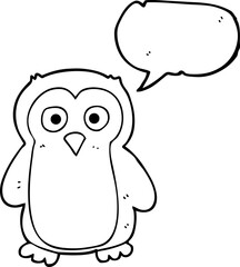 speech bubble cartoon penguin