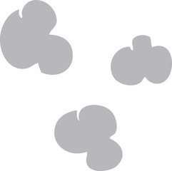 flat color illustration of a cartoon smoke clouds