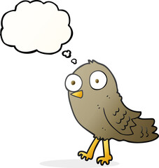 thought bubble cartoon bird