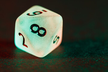 Dice for board game and role-playing game