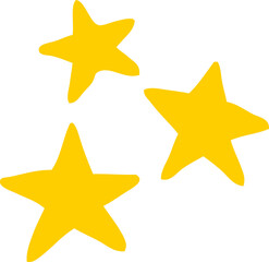 Obraz premium flat color style cartoon star symbols