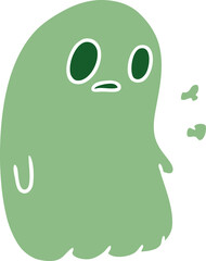 cartoon of a kawaii cute ghost