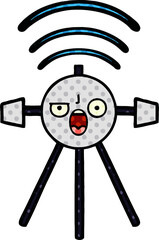 comic book style cartoon satellite