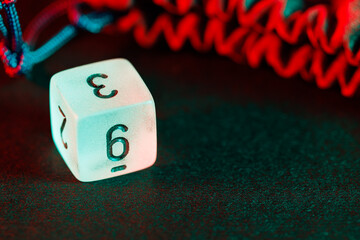 Dice for board game and role-playing game